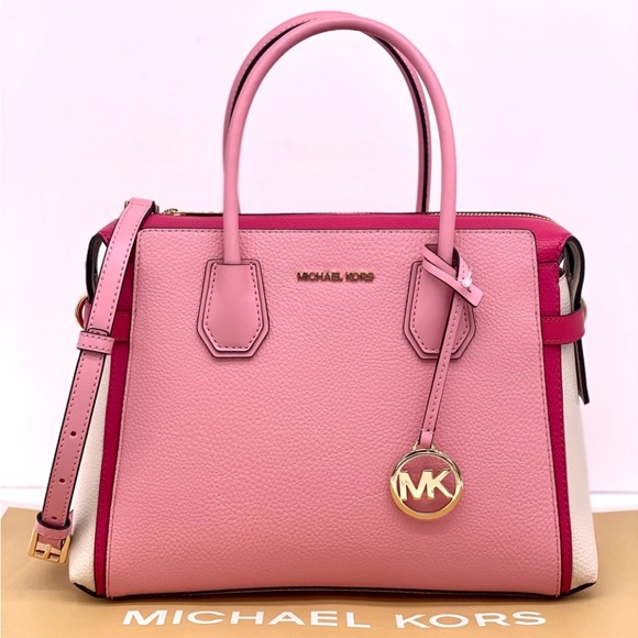 Michael Kors Mercer Medium Top Zip Belted
Satchel Crossbody Electric Pink - Picture 2 of 13